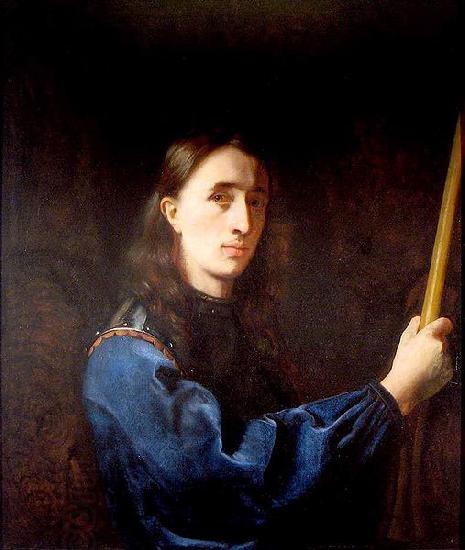 unknow artist Self-Portrait in a Blue Coat with Cuirass China oil painting art